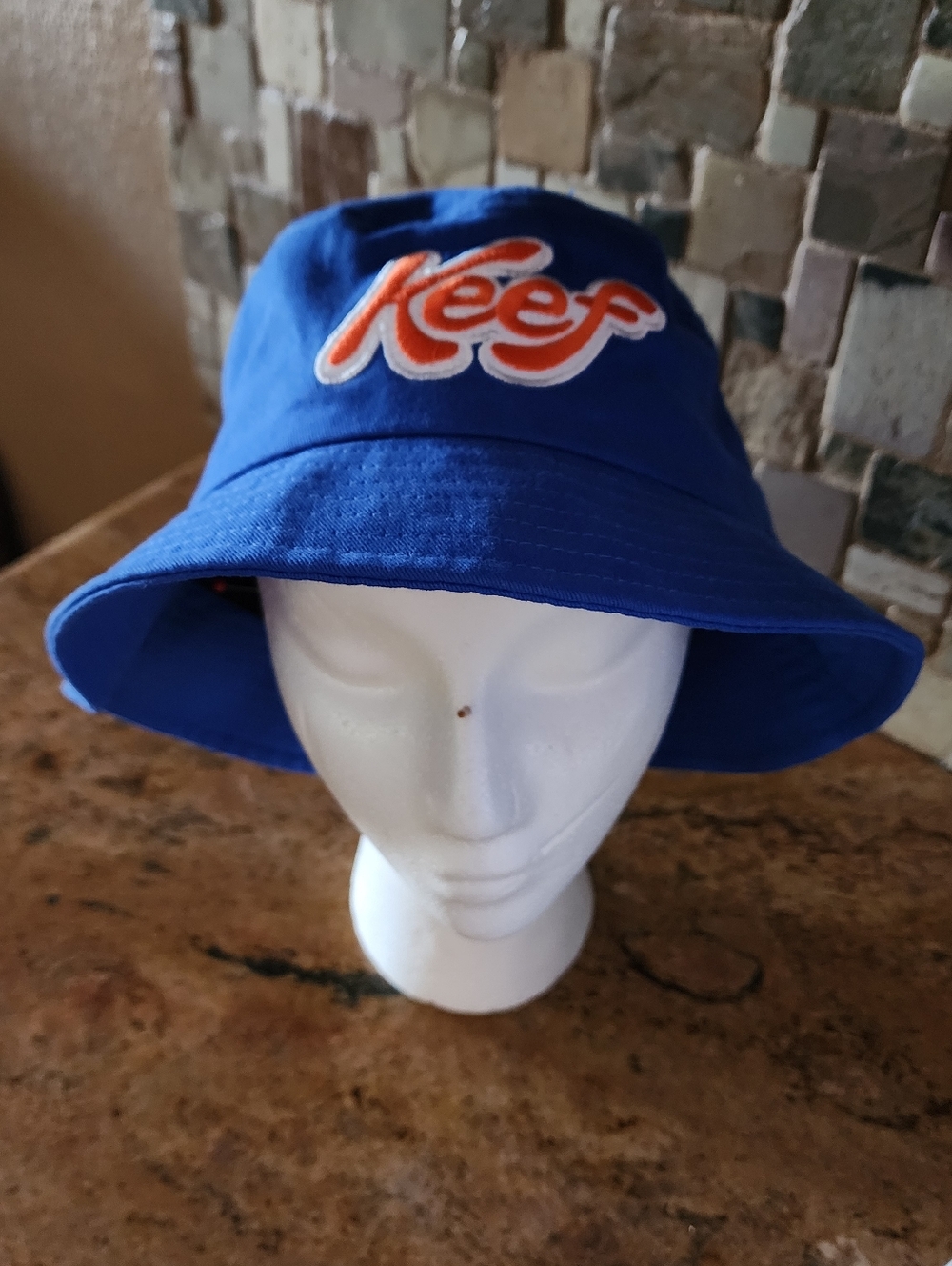 Royal Blue Bucket Hat with Embroidered Logo